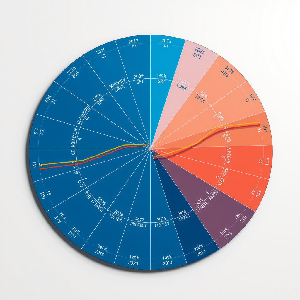 Fächerdiagramm mit verschiedenen Zinsszenarien für 2025, zeigt Basisszenario und alternative Entwicklungspfade mit Wahrscheinlichkeitsangaben